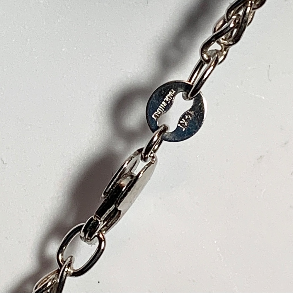 14KT WG 16" chain Franco/Spiga Wheat Chain - Picture 2 of 16